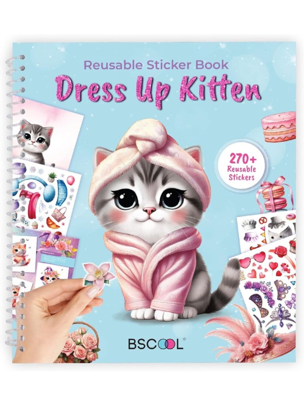 Kitten Sticker Dress Up Activity Book for Girls Ages 5-8 - Fun Creative Play!
